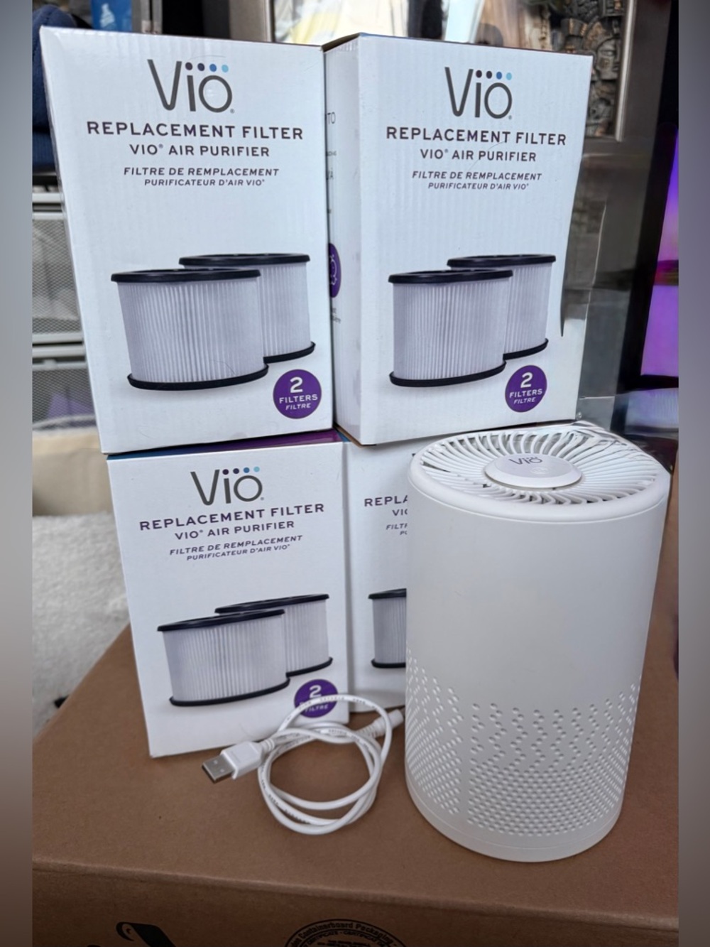 Vio Replacement Filters + Vio Air Purifier - White